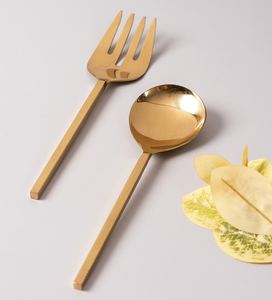 Juego de servicio de metal de alta calidad con logotipo personalizado al mejor precio de la India - Product Image 4