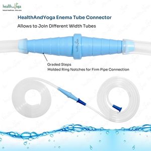 HealthAndYoga Step Connector for Enema Tubing Fits 8mm to 16mm Hoses with Gradual Ridges Replaceable Enema Hose <b>Adapter</b> - Product Image 4