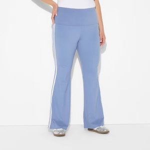 Leggings acampanados de cintura alta para mujer, largos hasta el tobillo, para deporte, yoga, colores sólidos, elásticos, que absorben el sudor, con cierre en la cintura, 2026 - Product Image 1