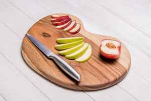 100% Planche à découper en forme de coeur de qualité supérieure Ustensiles de cuisine en bois Passe au lave-vaisselle - Product Image 4