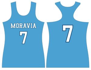 Custom Tank <b>Top</b> Moravia 7 Blue Sublimation Tank <b>Top</b> Women's Casual Summer Quick Dry Polyester O-Neck Sport Jersey - Product Image 6