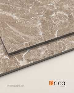 Venta al por mayor 60x60 brillante marrón Porcelanto azulejo de pared y piso vitrificado español porcelana mármol diseño azulejos - Product Image 5