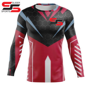 Venta al por mayor diseñe su propia sublimación de manga corta Jiu Jitsu Mma para hombres Bjj camisas Rashguard - Product Image 6