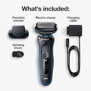 เครื่องโกนหนวดไฟฟ้าของผู้ชายแบบเปียกและแห้งชาร์จไฟได้รุ่น5 5018พร้อมเครื่องเล็มแม่นยำ - Product Image 6