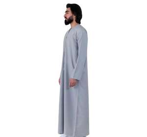 Thobe Jubba Kaftan de Moda Árabe para Hombre, Vestido Largo para Oración del Eid, Ropa Tradicional Musulmana, Venta Caliente, Vestidos Casuales para Hombre - Product Image 4