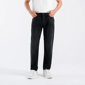 กางเกงถักผ้าฝ้ายสแปนเด็กซ์สำหรับผู้ชายกางเกงกลางแจ้งผ้ายีนส์ผ้ายืดสีน้ำเงินโอเวอร์ไซส์สำหรับผู้ชาย - Product Image 3