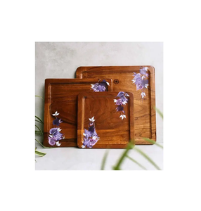 Top Quality Ramadan <b>Eid</b> <b>Gift</b> Modern Unique Design Wood Printed Tray Home Decor Best Selling Indian Manufacturer - Product Image 3