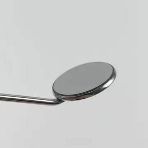 Aprobado por La CE No. 5, espejo de examen Dental de acero inoxidable con rodio, vástago Simple, espejo de boca de dentista liso, fuente de alimentación Manual - Product Image 3