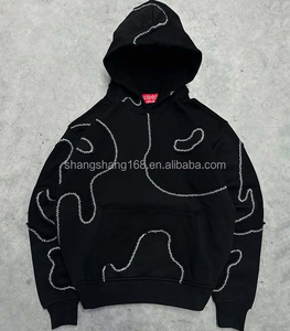 ชุดวอร์มและเสื้อมีฮู้ดแบบวินเทจชุดวอร์มขาบานปักลายตามสั่ง - Product Image 2