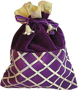 Sac à main traditionnel en soie Gota Potli avec cordon de serrage, élégant pour femme, pochette de mariage Shagun, Mehandi, Nouvel An chinois, Halloween, cadeau - Product Image 5