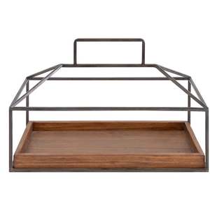 2023 traditionnel brun bois métal plateau de service chargeur de luxe pour hôtel maison ustensiles de cuisine à la main Table décor 100 pièces de l'inde - Product Image 1