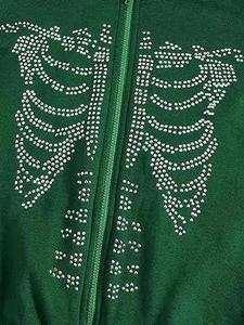 Sweatshirts à capuche décontractés unisexe surdimensionnés 100% coton Vêtements brodés personnalisés pour hommes et femmes Strass personnalisés unisexe - Product Image 3