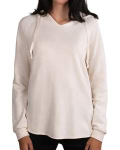 Premium Womens California Wave Wash Sudadera con capucha Suave Ligero Ajuste relajado con cordones ajustables Kangroo Pocket OEM ODM - Product Image 1