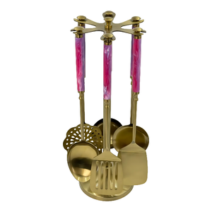 Ensemble d'ustensiles de cuisine élégant en finition cuivre, 6 pièces, acier inoxydable, construction durable, meilleur prix de gros - Product Image 4