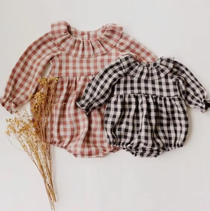 BEAUTIFUL--CUTE-FROCK---DRESS elegante con tela de CHECK--COTTON, personalizable en cualquier tamaño y color, 2021 - Product Image 6