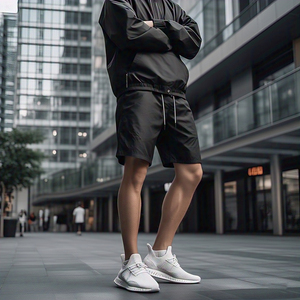 Veste imperméable à séchage rapide ensemble de shorts en gros coupe-vent costume zippé short de randonnée léger pour hommes vestes de pluie deux pièces - Product Image 3