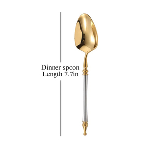 Flatware <b>Wedding</b> Cutlery Set Gold Titanium Cutlery Stainless Steel Fashion Elegant Gold <b>Wedding</b> Cutlery Set in Bulk Supply - Product Image 2