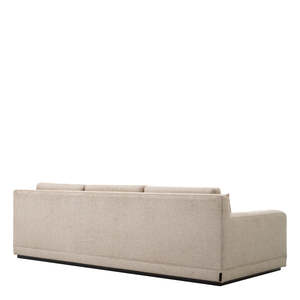 Sofá Seccional Extensible de Microfibra Palmer Beige, Forma Cuadrada, Juego de Muebles para el Hogar Manhattan, para Uso en Apartamentos - Product Image 4