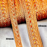 Ruban Tressé en Bronze 10mm 20mm, Galon Métallique Tressé, Garniture de Broderie Bronze, Sfifa Marocaine Ethnique, Dentelle, Mercerie Vintage 2025