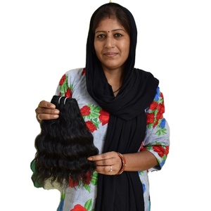 Extensiones de cabello humano crudo vietnamita virgen 100%, paquetes de ondas profundas sueltas naturales onduladas negras, rizo indio, Remy a granel, barato, ninguno - Product Image 2