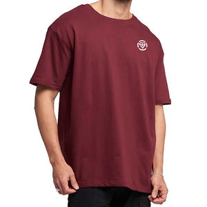 Venta al por mayor Premium Slim 100% algodón Jersey Camiseta de gran tamaño personalizado Puff impresión sólido Logo patrón de talla grande transpirable lavado - Product Image 1