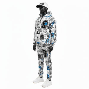 Nouveau style d'hiver, ensembles de survêtement décontractés pour hommes à capuche, solides, sur mesure, de haute qualité, 100% coton, confortables, broderie respirante - Product Image 5