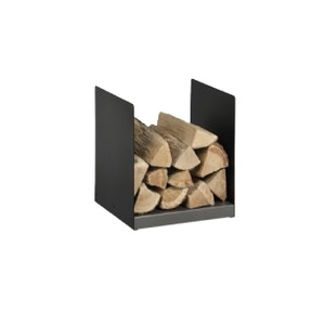 Support à bois de chauffage tendance en métal rouillé idéal pour le support en bois élégant intérieur extérieur et les accessoires de table - Product Image 4