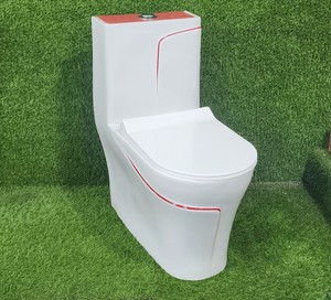 Inodoro de bidé coloreado de artículos sanitarios de una pieza de lujo con trampa en P montada en el suelo para uso doméstico o hotelero - Product Image 5