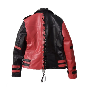 แจ็กเก็ตหนังสำหรับผู้หญิงความยาวสั้นปรับแต่งได้แจ็กเก็ตมอเตอร์ไซด์บุผ้านุ่มกันน้ำและยั่งยืน - Product Image 6