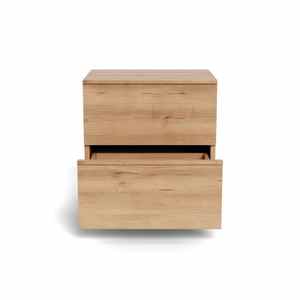 Modern Acacia Decorative Nightstand Rosewood Accent Storage Cabinets with 2 Drawers - Product Image 4