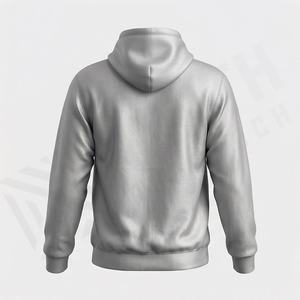 Sweat à capuche unisexe 100 % coton pour l'hiver, décoré de strass, uni, zippé, motif uni, couleur personnalisée, manteau à capuche sur mesure - Product Image 2