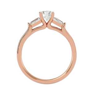 Anillo de compromiso de tres piedras de la mejor calidad Anillos de moda de diamantes de moissanita brillantes redondos - Product Image 3