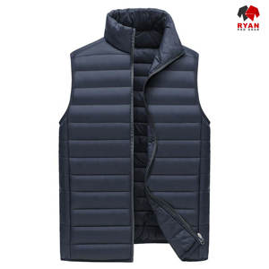 Gilet matelassé imperméable personnalisé Ryan Pro Gear pour hommes avec tissu en laine peignée respirant et anti-boulochage, options de logo personnalisé OEM - Product Image 2