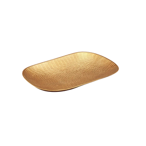Plato decorativo de Metal de Color dorado de lujo Soporte de Metal plateado Técnica de hoja de oro pulido Decoración de mesa de alta calidad - Product Image 3
