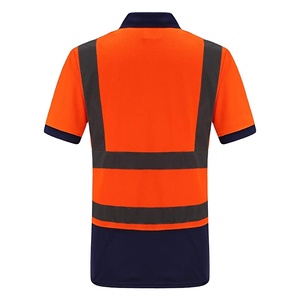 Polo reflectante de alta visibilidad verde fluorescente personalizable, ropa de seguridad de construcción transpirable, malla de algodón y poliéster - Product Image 2