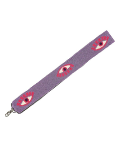 Correas de Guitarra Bordadas a Mano con Cuentas de Colores Rosa y Blanco, Diseño de Estrella y Hechas a Mano - Product Image 3