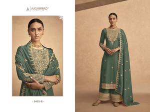 Mejor tela Última colección Excelente calidad Heavy Diamond Georgette Salwar Suit con bordado Trabajo Proveedor indio - Product Image 3