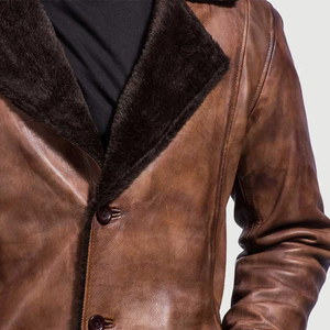 Automne hiver hommes veste en cuir meilleure qualité hommes veste en cuir respirant veste en cuir véritable pour hommes avec broderie longue - Product Image 6