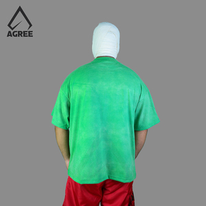 AGREE SPORTS Camiseta Corta Oversize Azul Marino Personalizada al por Mayor, 100% Algodón de Alto Gramaje, Estampada para Hombre - Product Image 5