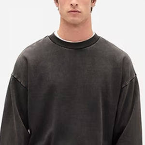 Sudadera para Hombre de Tela Suave, Mangas Largas y Logotipo Personalizado, Diseño de Color Sólido 2026 de Alta Calidad a Precio Económico con Hombros Caídos - Product Image 2