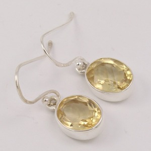 <b>Citrine</b> Gemstone Earrings 925 Solid Sterling Silver Girls Gemstone Earrings for Women Girls Dangle Earrings Silver <b>Jewellery</b> - Product Image 6