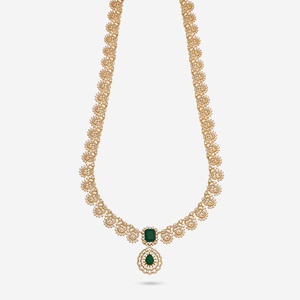 Zircon Bezel-Set <b>Necklace</b> for Wedding-Inlay Technology - Product Image 6