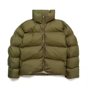 Doudoune pour homme avec logo personnalisé pour l'hiver Veste à bulles en tissu léger avec grandes poches avant Poches latérales Fermeture à glissière - Product Image 1