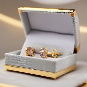 5-7mm véritable amétrine brute 925 boucles d'oreilles en argent Sterling classique or novembre pierre de naissance Artisan boucle d'oreille cadeau fait à la main - Product Image 2