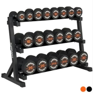 MIRAFIT Juego de Mancuernas de Goma de 60 kg con Soporte de Pesas de 3 Niveles para Entrenamiento de Cuerpo y Brazos Nuevo en Existencia - Product Image 1