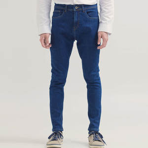 Jeans décontractés pour hommes sur mesure, taille haute, coupe droite, en coton léger, respirant, séchage rapide, service OEM, conception de logo, prix bas - Product Image 1
