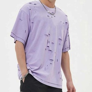 เสื้อยืดผู้ชายสไตล์วินเทจ ทรงโอเวอร์ไซส์ แขนสั้น คอกลม ดีไซน์เรียบง่าย สไตล์สตรีทแฟชั่น ลุคซักยืด - Product Image 6