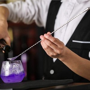 ช้อนคนผสมเครื่องดื่มค็อกเทลด้ามจับยาวลายเกลียวหมุนหมุนได้ตามต้องการ - Product Image 1
