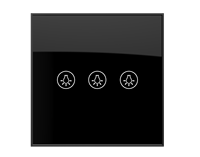Interruptores Táctiles WiFi de la Serie BLACK Glassy de Fox Domotics, Compatibles con Alexa, Control Remoto NFC, Control por Aplicación, Sistema de Iluminación de Pared, Encendido/Apagado, 6A
