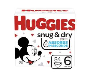 Couches Huggies Snug & Dry pour nouveau-nés, taille 1 (8-14 livres), 38 couches, avec bande anti-fuite, pour bébés NB XXL, lavables - Product Image 5